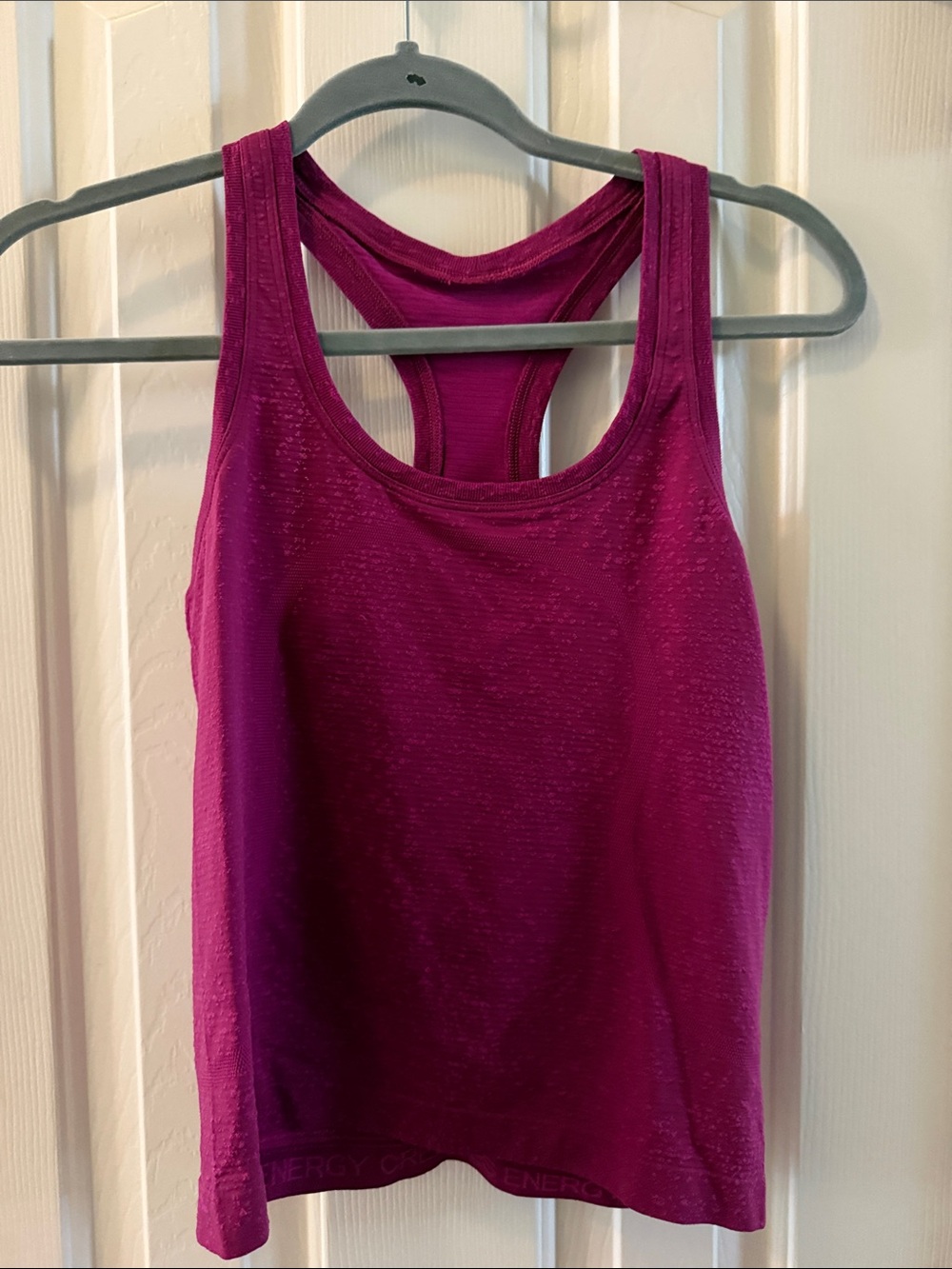 lululemon athletic racerback tank in deep magenta